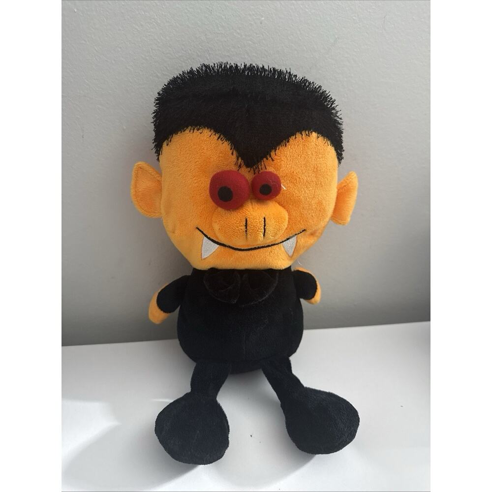 Sugar Loaf Halloween Dracula Vampire 14”Plush Doll Soft Stuffed Velvet Bow